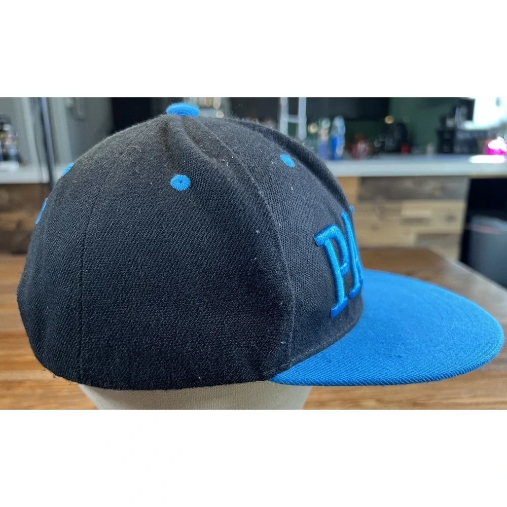 Tour Brand Cap Hat Paris Black and Blue Mens Snap Back‎ Adjustable OSFA